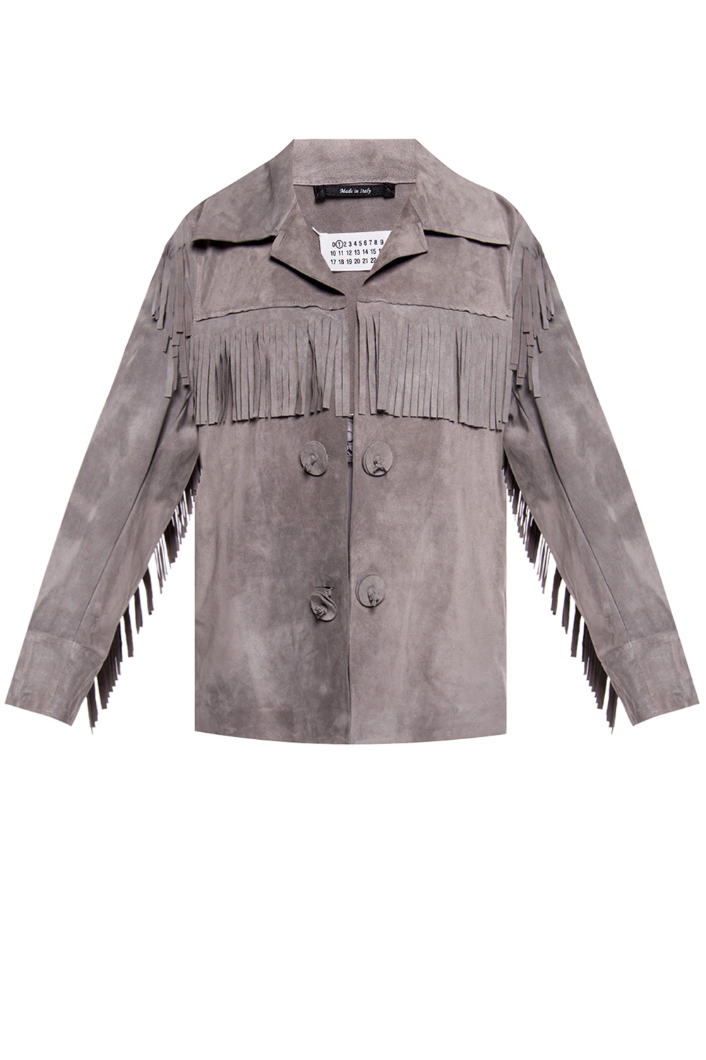 Maison margiela discount fringe suede jacket